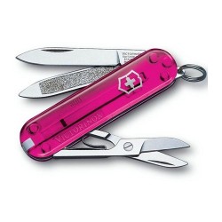 Canivete Classic SD Rosa Transluido 7 Funcoes Victorinox